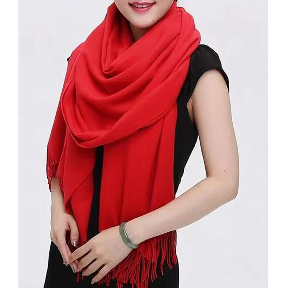 FKYBDSM Scarf Pashmina Shawls Wraps Of Evening Dresses Travel Office Winter Wedding Cashmere Feel Large Scarves - reetell