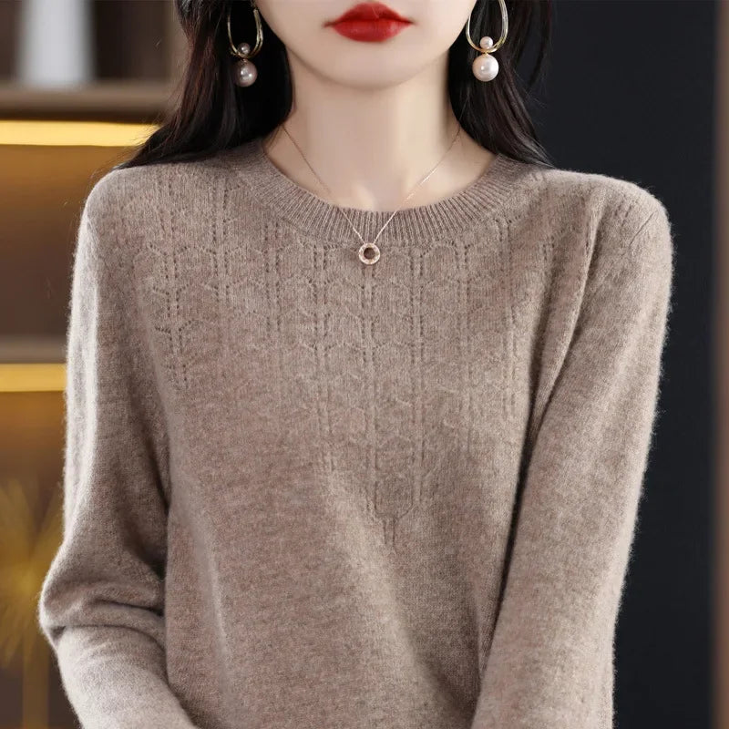 2024 Women Sweaters Autumn Winter Long Sleeve Pullovers Knitwears Warm Pullovers Korean Fashion Bottoming Shirts Slim Fit Jumper - reetell