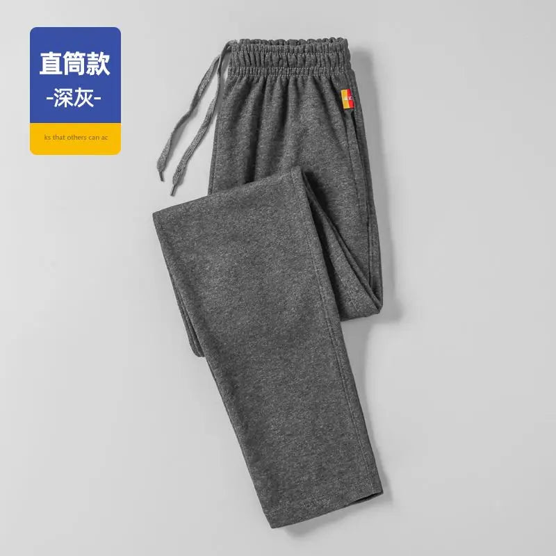 Men's Pants Winter New Casual Fleece Sweatpants Soft Drawstring Fleece Trousers Cotton Fashion Loose Fleece Running Pants - reetell