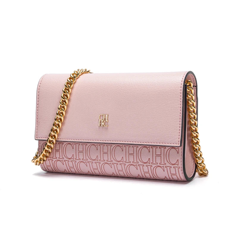 Classic Solid Color Exquisite Craftsmanship Light Luxury Design New 2024 Chain Bag Letter Element Women's Crossbody Bag