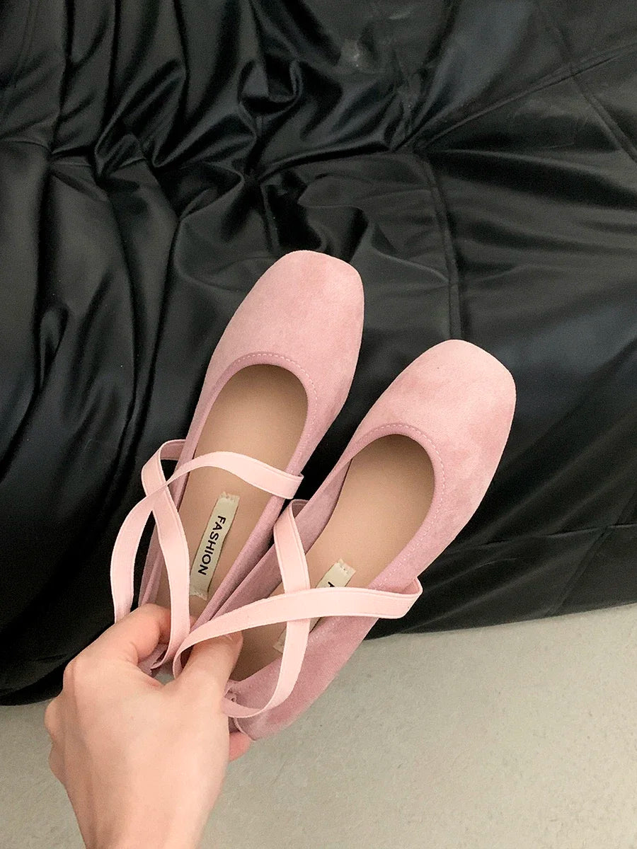 2024 New Spring Summer Flat Ballet Shoes Women's Shoes Retro Mary Jane Shoes Ballet Flats Women Zapatos Mujer