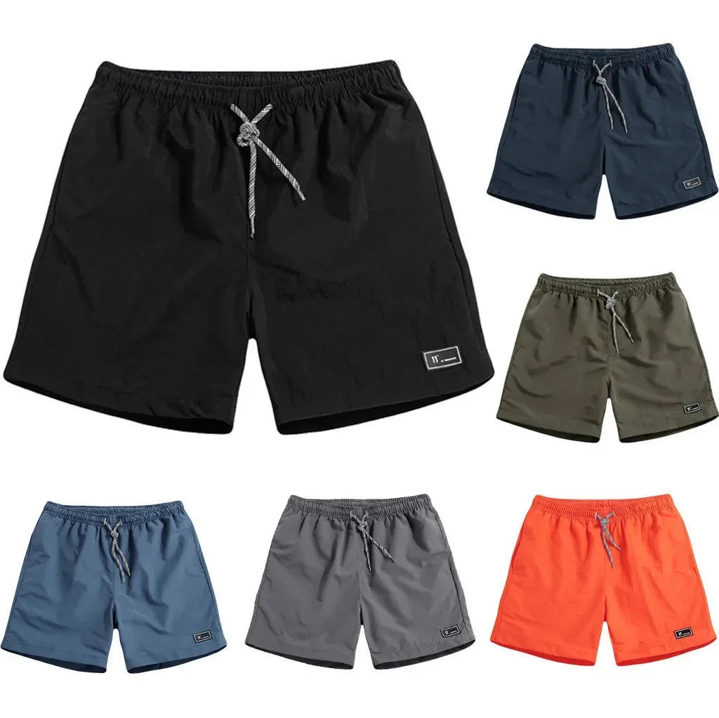 Men Shorts Drawstring Short Pants Casual Quick-Drying Shorts Printed Swim Surfing Beachwear Shorts Men's Clothing - reetell