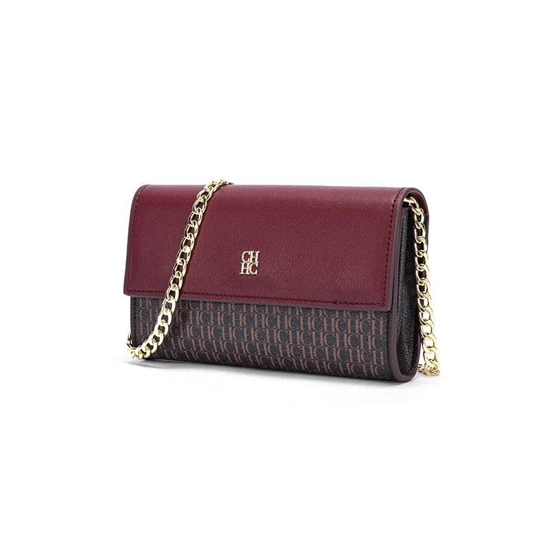 Classic Solid Color Exquisite Craftsmanship Light Luxury Design New 2024 Chain Bag Letter Element Women's Crossbody Bag