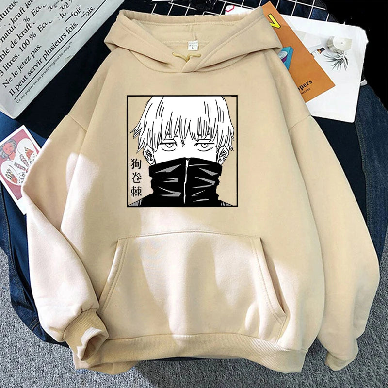 Anime Inumaki Toge Printed Hoodies Men/Women Sweatshirts Casual Hoodie Personality Pullover - reetell