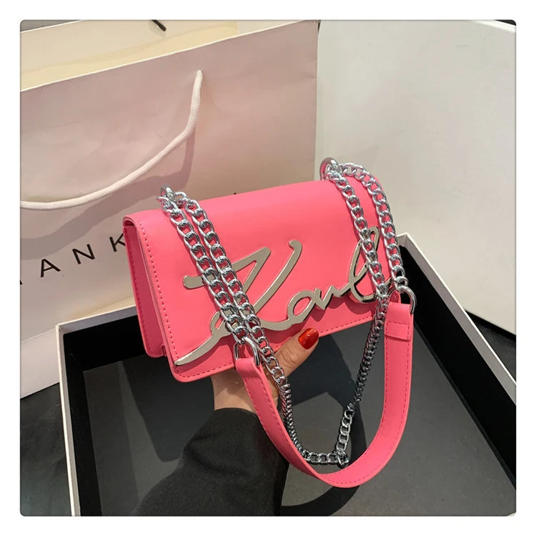 This Year's Popular Bags for Women New Fashion Letter Trend Shoulder Bag Ins Women's Crossbody Small Square Bag Наклонная Сумка - reetell