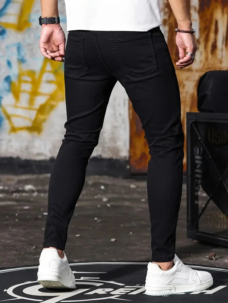 Fashion Casual Mens Stretch Skinny Jeans Male Slim Fit Pencil Denim Cowboys Aesthetic Pants Men Clothing ﻿ - reetell