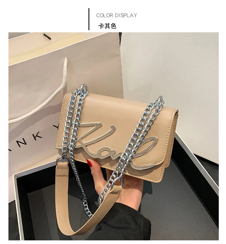 This Year's Popular Bags for Women New Fashion Letter Trend Shoulder Bag Ins Women's Crossbody Small Square Bag Наклонная Сумка - reetell