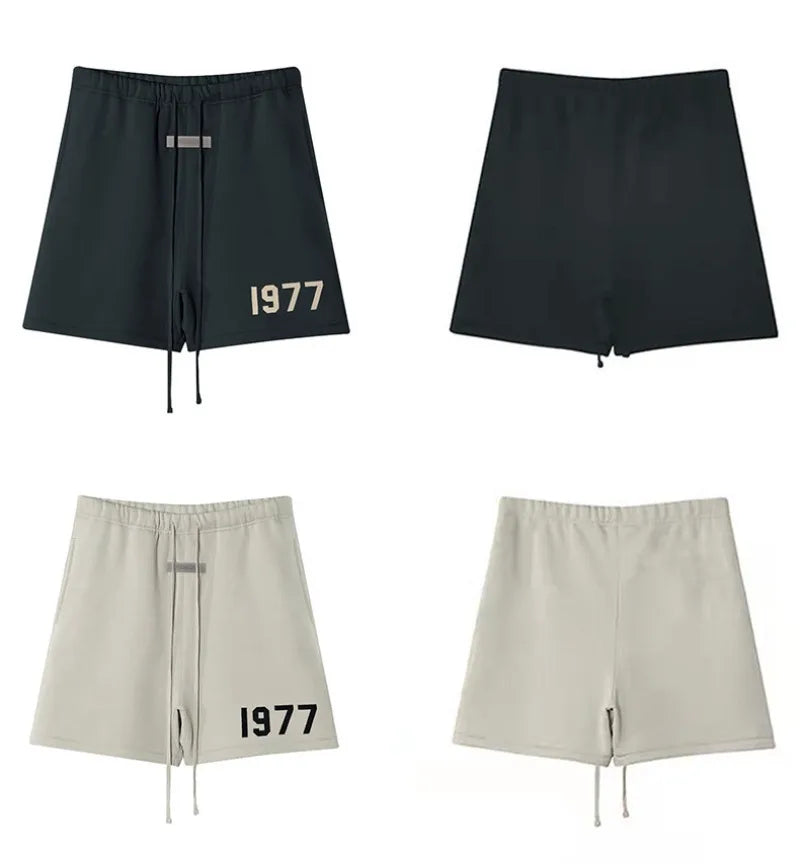 Men's 1977 Summer Streetwear Basketball Casual Cotton Shorts Gym Fitness Sports Running Workout Jogger Short Pants Sweatpants - reetell