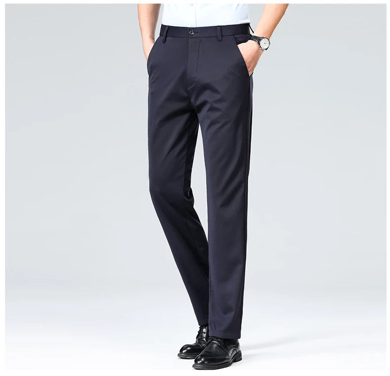 2024 Men Business Multi Color Large Size Pants Fashion Versatile Comfortable and Breathable Straight Leg High Grade Hombre Pants