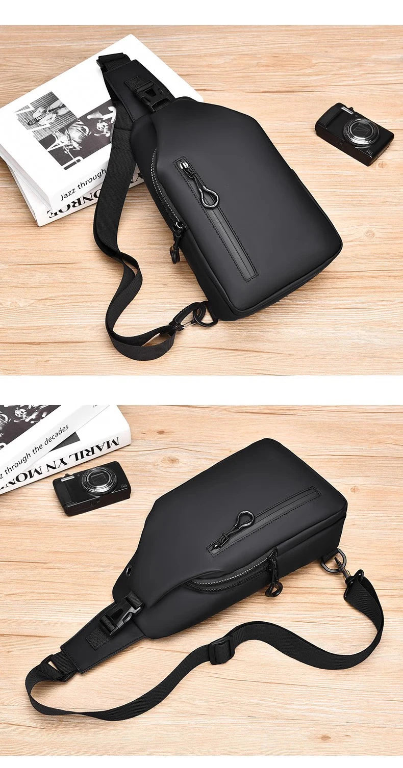 inmindhouse Chest Bag Fashion New Solid Color Men Chest Bag Outdoor Casual Fashion One Shoulder Crossbody Bag