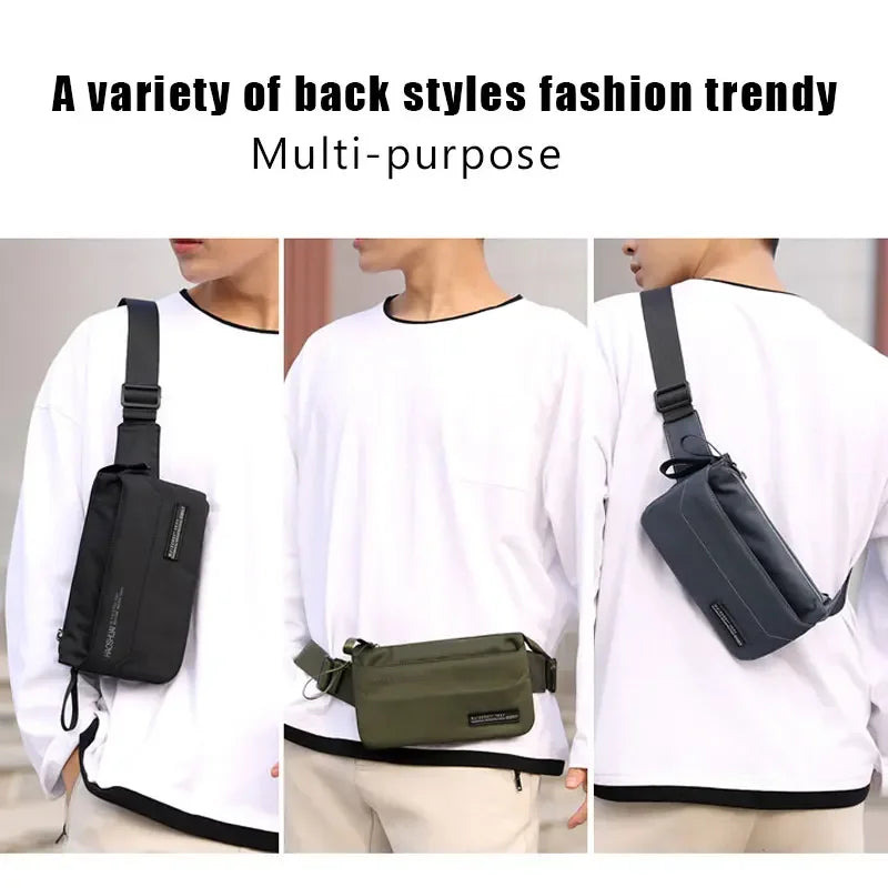 YoReAi Hot Sale Men Fanny Pack Female New Sports Fashion Waterproof Chest Packs Unisex Waist Bag Multifunctional Storage 4 Bags