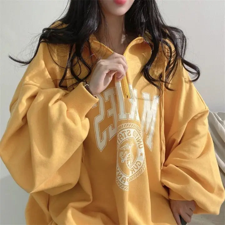 Green Hoodies Sweatshirts for Women Yellow Hooded Sport Female Clothes Emo Y 2k Vintage Winter Cold Xxl New in On Promotion Tops - reetell