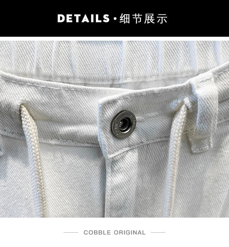 2023 Spring and Autumn New Fashion Solid Color Loose Wide Leg Haren Pants Men Casual Comfortable Large Size High-Quality Jeans - reetell