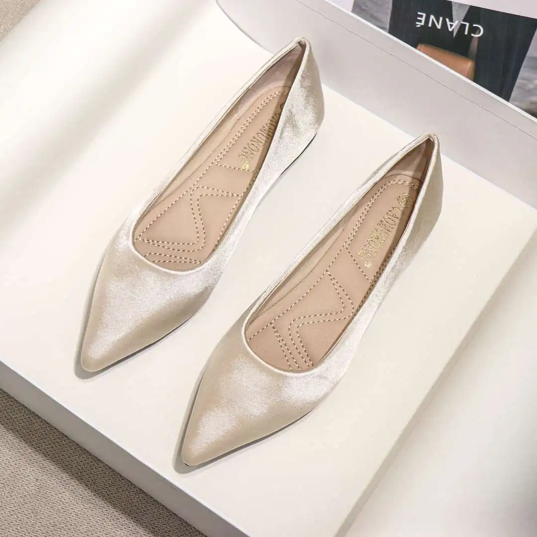 Shoes For Women Wedding Bride Shoe Woman Flats Sexy Pointed Toe Wholesale Elegant And Fashionable Novelties Offer Lastest A - reetell