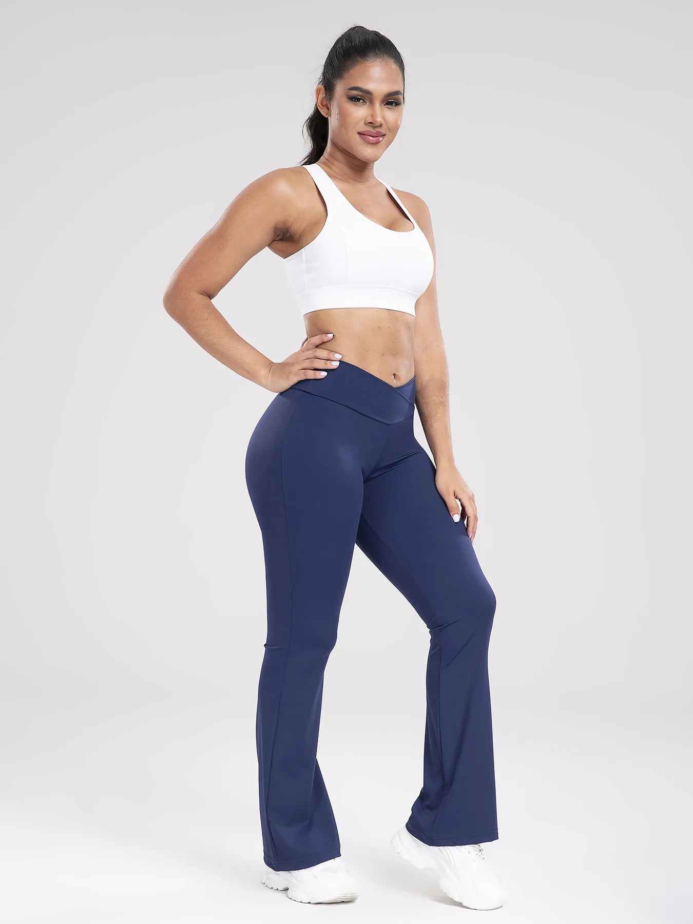 Cross waist casual seamless yoga pants women Sportswear gym long trousers fitness sport clothes ladies Sporty leggings Female - reetell