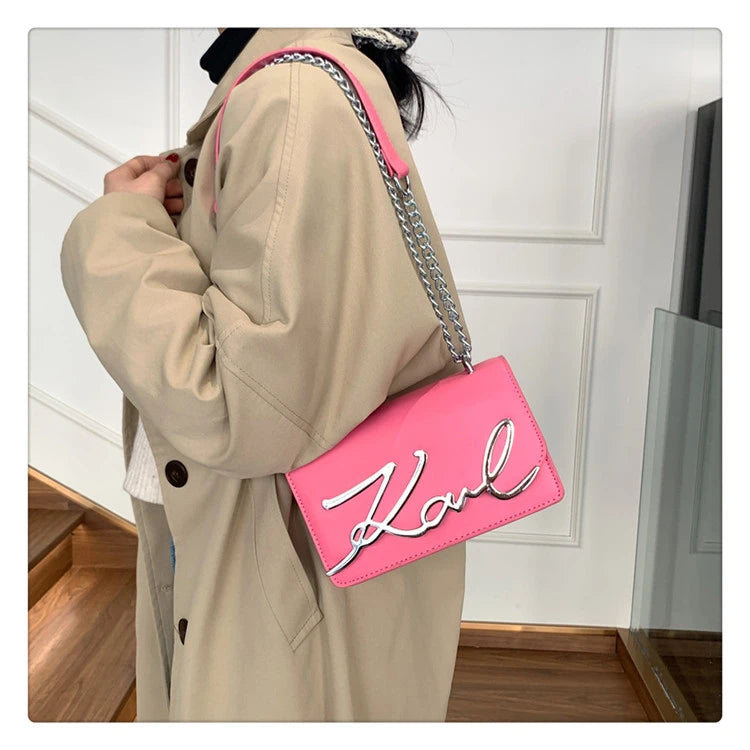 This Year's Popular Bags for Women New Fashion Letter Trend Shoulder Bag Ins Women's Crossbody Small Square Bag Наклонная Сумка - reetell