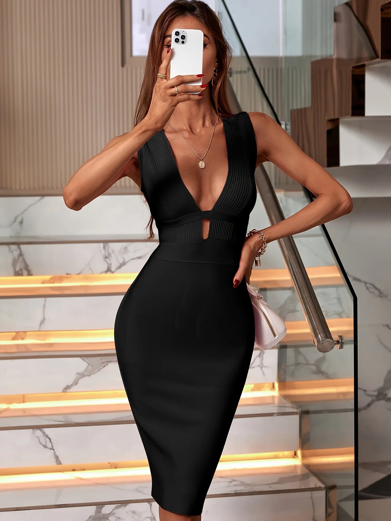 Black Bandage Dress Women Maxi Party Dress Bodycon Elegant Draped Sexy  Evening Birthday Club Outfits Summer 2024 - reetell