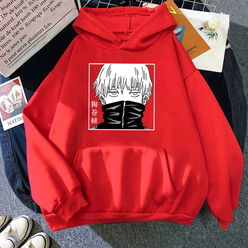 Anime Inumaki Toge Printed Hoodies Men/Women Sweatshirts Casual Hoodie Personality Pullover - reetell