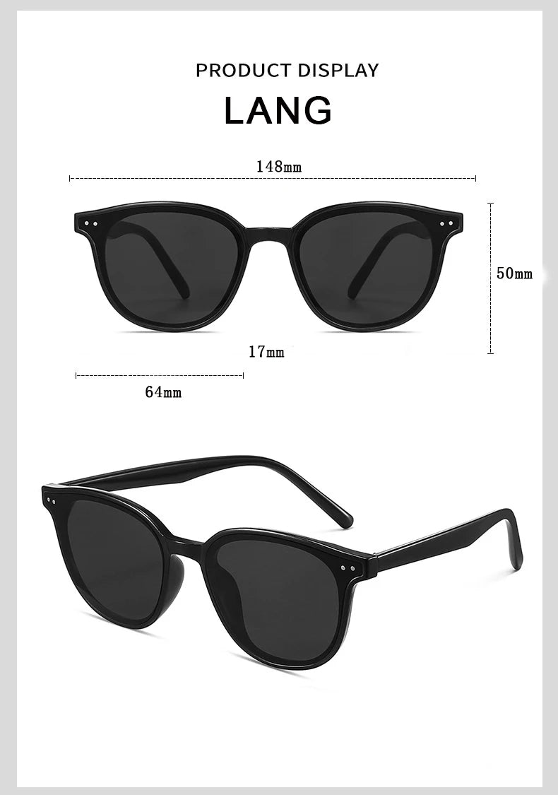 CLLOIO New Trend Sunglasses For Women And Men Simple Design Decorative Glasses  Car Driving Eyewear Unisex Sun Glasses UV400 - reetell