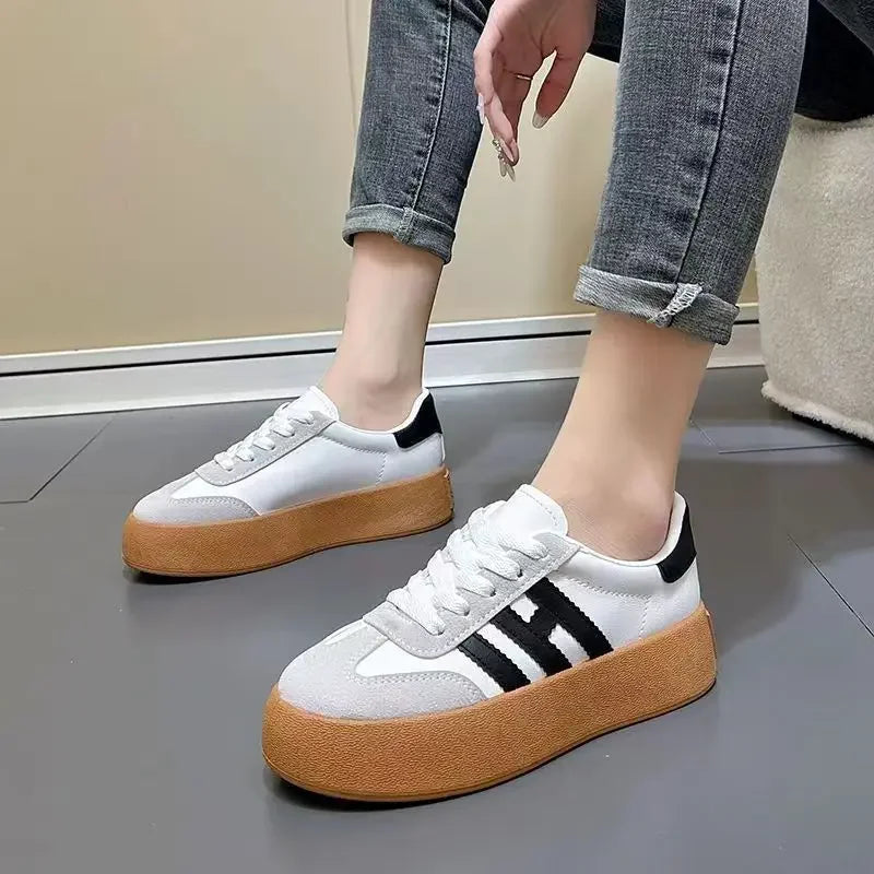 Women's Casual Shoes Luxury Artificial Leather Platform Sports Tennis Sneakers For Women Designer Brand Fashion Outdoor Shoes