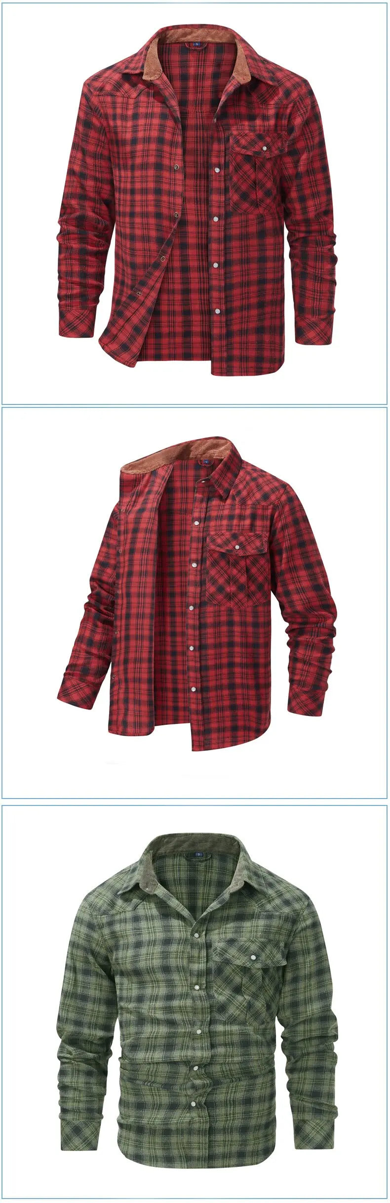 2024 Spring and Autumn New Fashion Plaid Flannel Long-Sleeved Shirt Men's Casual Relaxed Comfortable Breathable Plus-Size Shirt