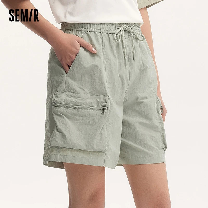 Semir Women Shorts 2024 Summer Cool And Loose-Fitting Textured Shorts Casual Style Short Pants Women - reetell