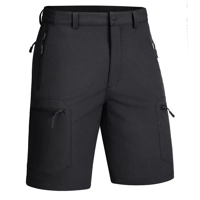 MAGCOMSEN Summer Quick Dry Men's Shorts Working Travelling Short Pants with 5 Zipper Pockets - reetell