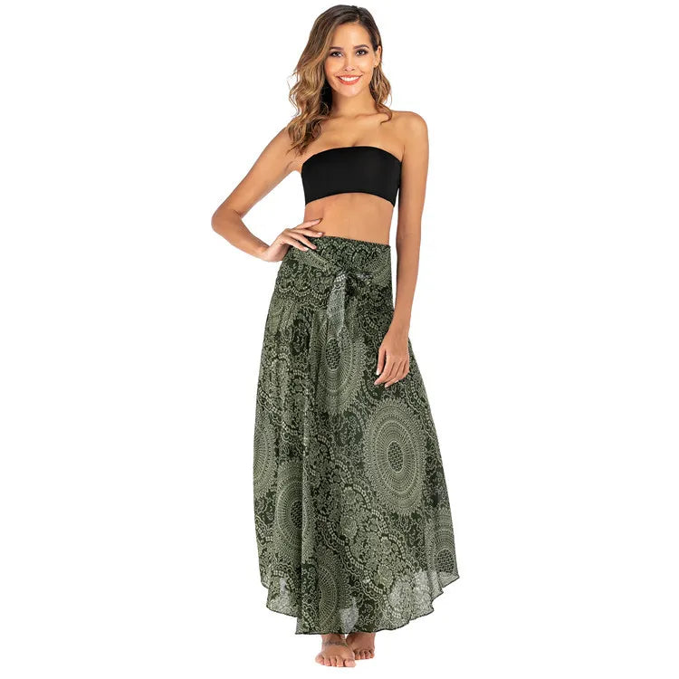 Sexy Summer Long Boho Bottom Women Skirt Vintage Casual Ropa Mujer Faldas Loose Fashion y2k Maxi Skirts Woman Clothing Saia Jupe - reetell