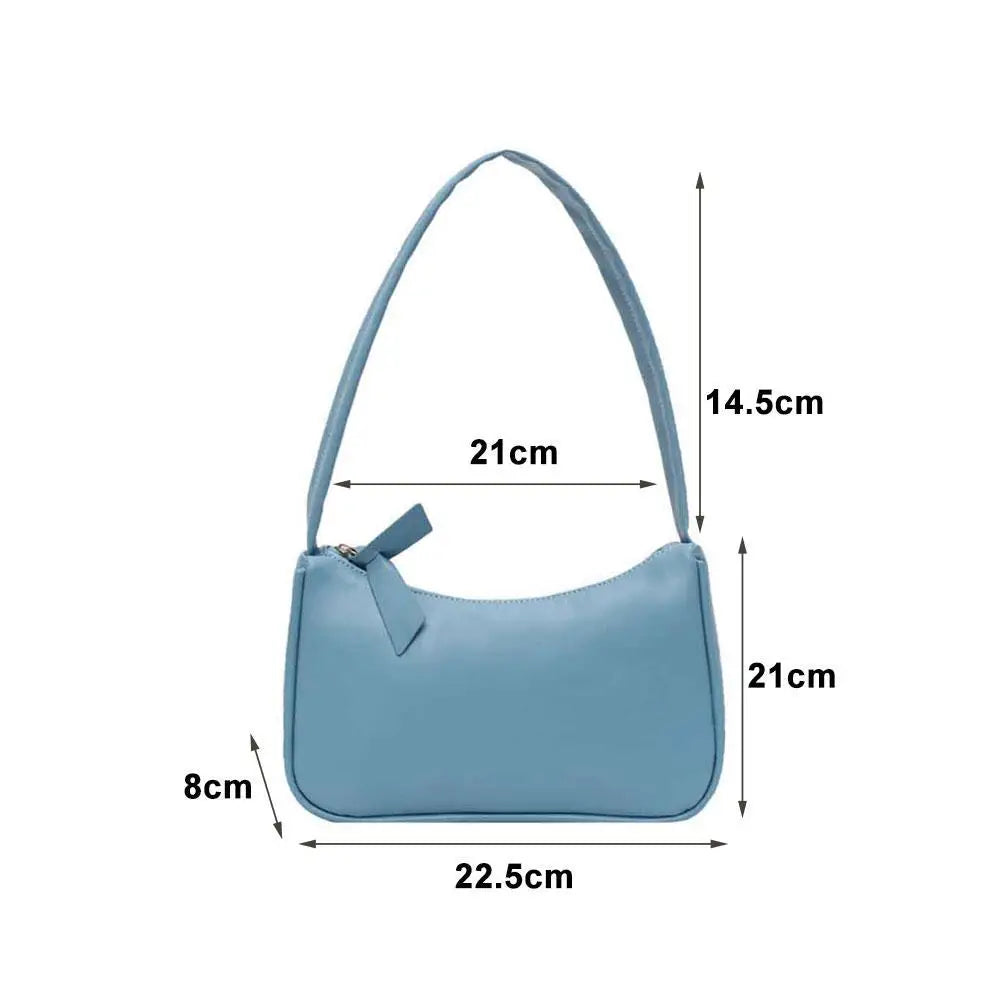 Handle Bag Women Retro Handbag PU Leather Shoulder Totes Underarm Vintage Top Handle Bag Female Small Subaxillary Bags Clutch - reetell