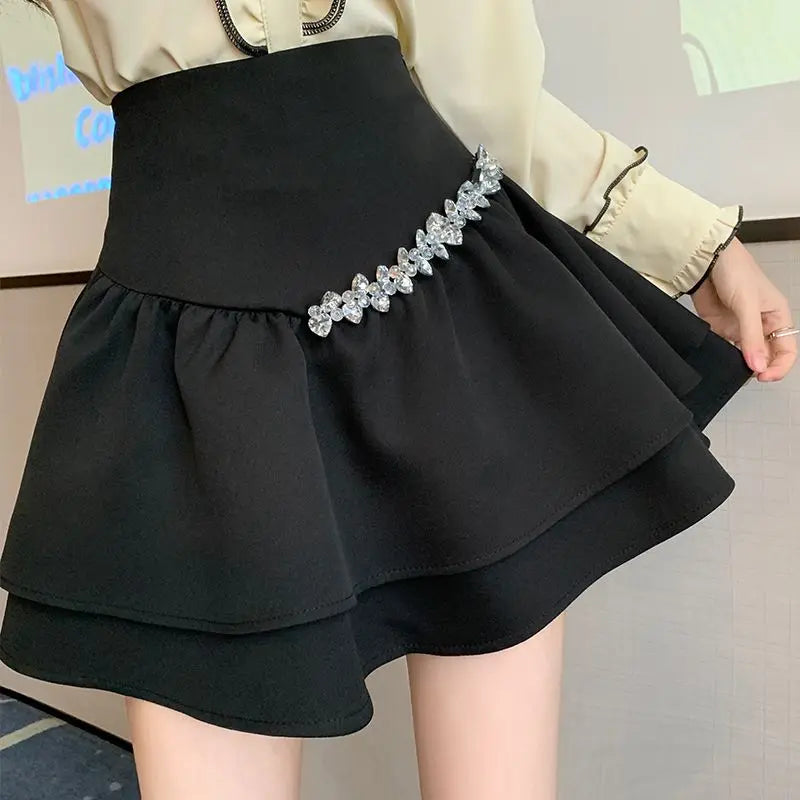 Women's Skirt Short Pleated Pleat Sexy Mini Gyaru High Waist Ruffle Skirts for Woman Chiffon Cheap Luxury Streetwear Y2k Clothes - reetell