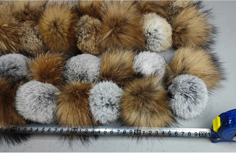 Luxury Brand Women Winter Natural Real Raccoon Fur Scarf Fashion Lady Warm Genuine Fox Fur Neckerchief Real Fox Fur Ring Scarves - reetell