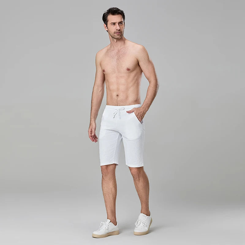 Men s Stylish Solid Color Casual Shorts with Pockets for Everyday Wear and Sports Activities - reetell