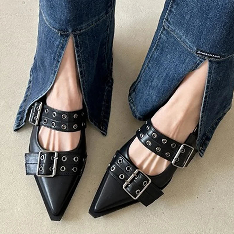 low heel shoes for women  Flat sandals pointed toe block slingback shoes women Heeled sandals mary janes shoe women shoes