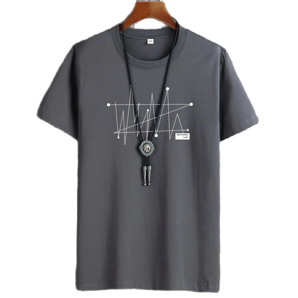 Manga Tshirt Tops Oversize Men Loose Tee 100% Cotton Fashion Goth Print Men's Short Sleeve T-shirt Summer New Male Casual Tshirt - reetell