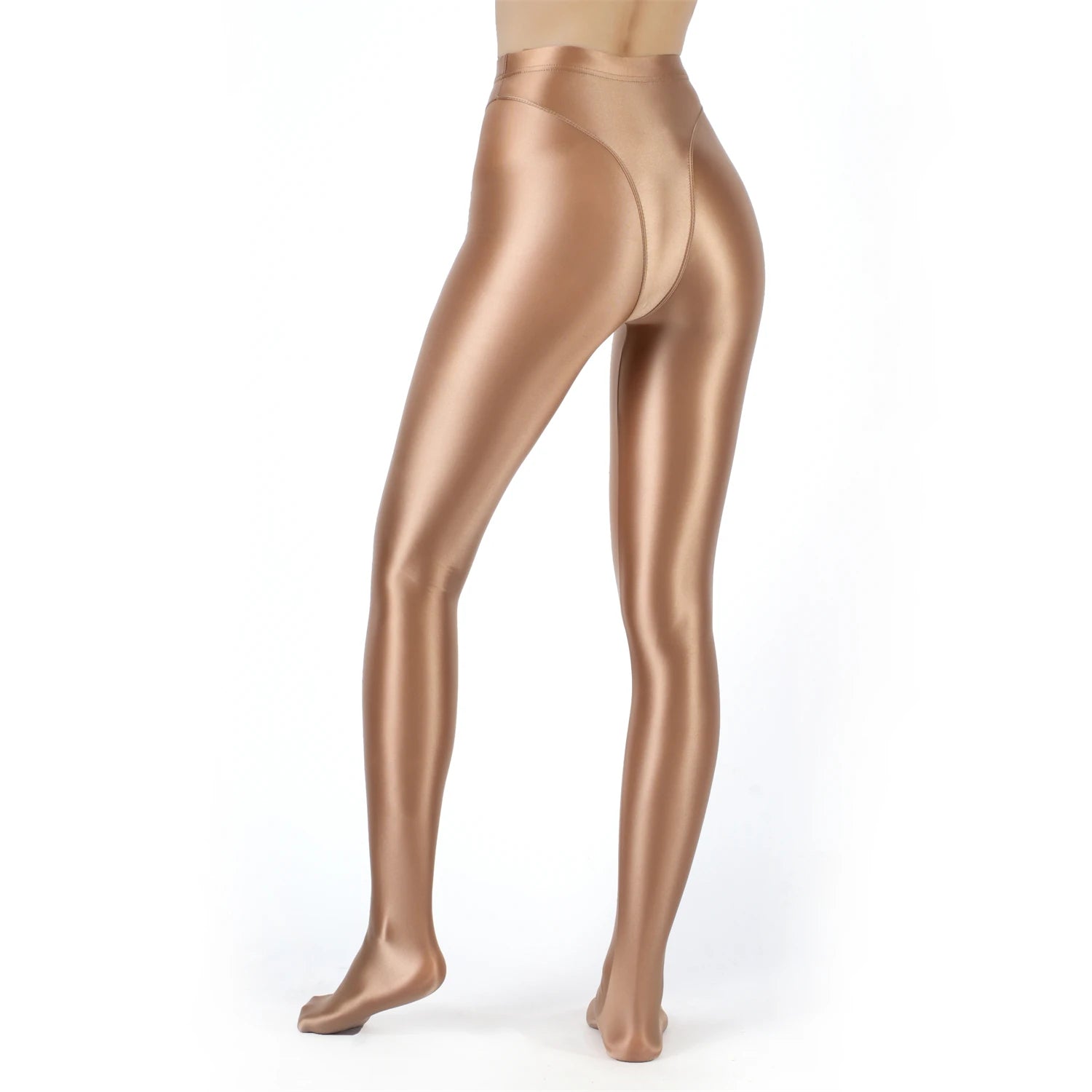 Sexy Women High Waist Sexy Tight Silk Shiny Pencil Pant Oil Glossy Candy Color Smooth Pants Sexy Erotic Lingerie Yoga Leggings - reetell