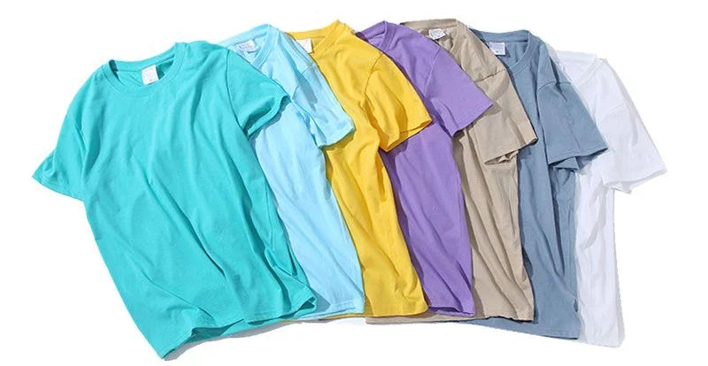 100% Cotton T-shirt Men Women Solid Color O Neck Short-sleeved Tops Summer Korean Loose Half-sleeve T Shirt Unisex M-4XL - reetell