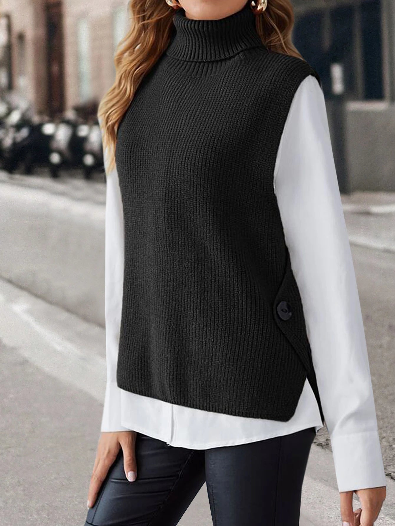 Knitted Vest Women New Fashion Winter Autumn Loose Fit Sleeveless Sweater Pullover Casual Top Oversize Lady Clothin - reetell