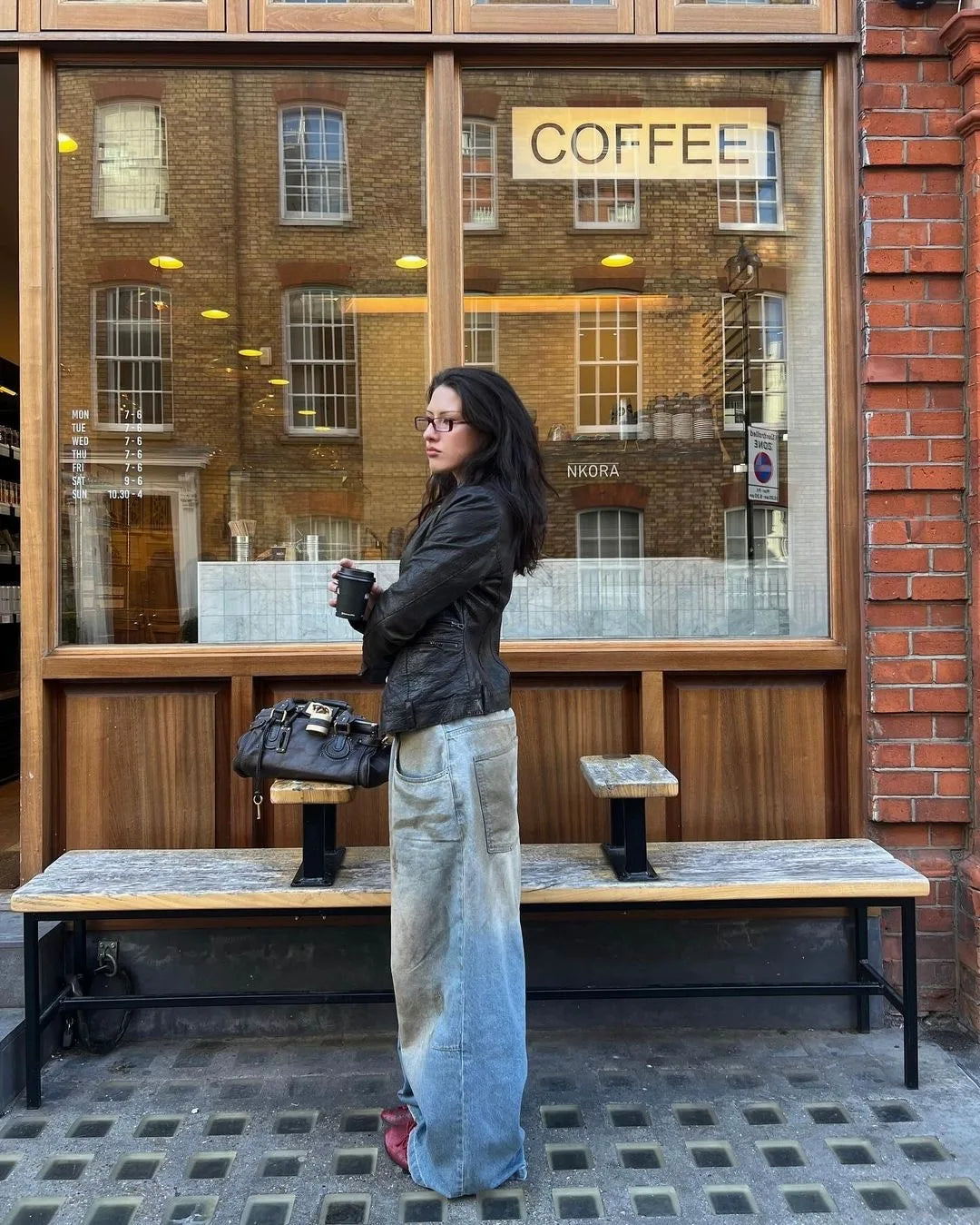 jaded london dirt-dyed blue jeans wide-leg straight-leg Dirtyfit faded old slacks - reetell