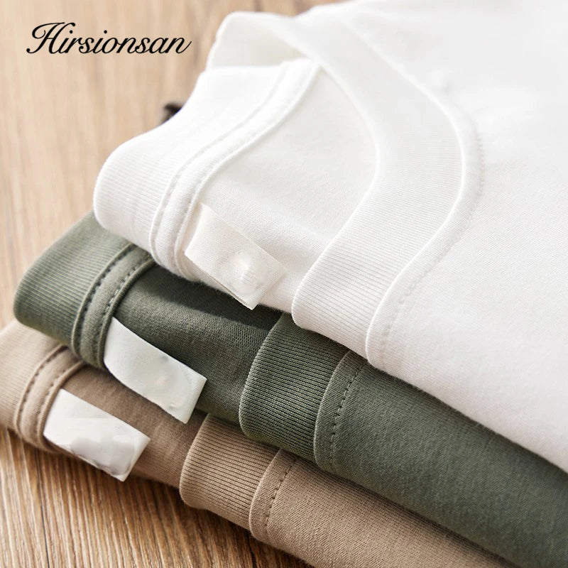 Hirsionsan 100% Cotton Letter Print T Shirt Women 2024 Summer New Basic Vintage Tee Casual Loose Chic O Neck Female Couple Tops - reetell