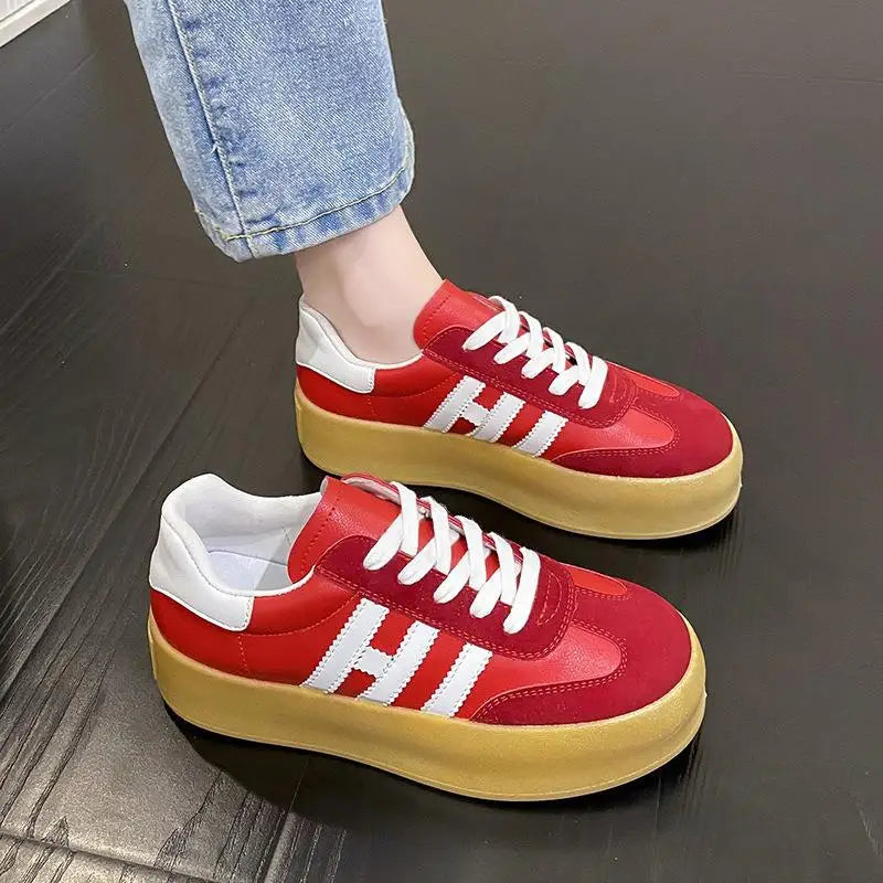 Women's Casual Shoes Luxury Artificial Leather Platform Sports Tennis Sneakers For Women Designer Brand Fashion Outdoor Shoes