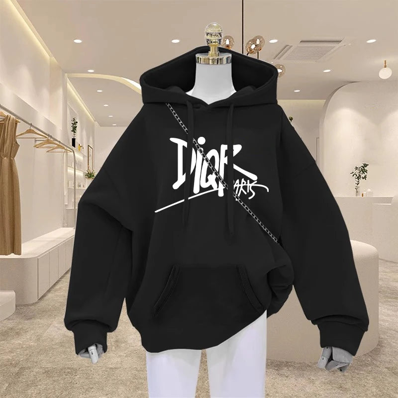 Women High Quality Casual Hoodies Harajuku Y2k Designer Ladies Luuxry Hooded Sweatshirt Female Vintage Trendy Pullovers Clothing - reetell