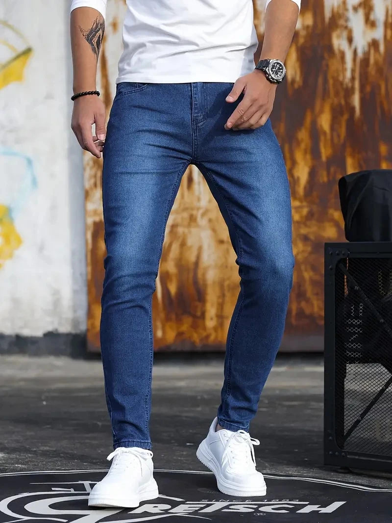 Fashion Casual Mens Stretch Skinny Jeans Male Slim Fit Pencil Denim Cowboys Aesthetic Pants Men Clothing ﻿ - reetell