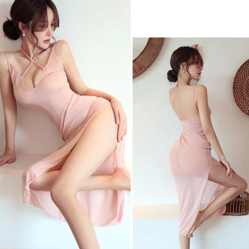 Sexy Perspective Nightclub Dress Thin Cute Long Skirt Womens Dresses Dresses For Formal Occasions Summer Cosplay Party Dresses - reetell