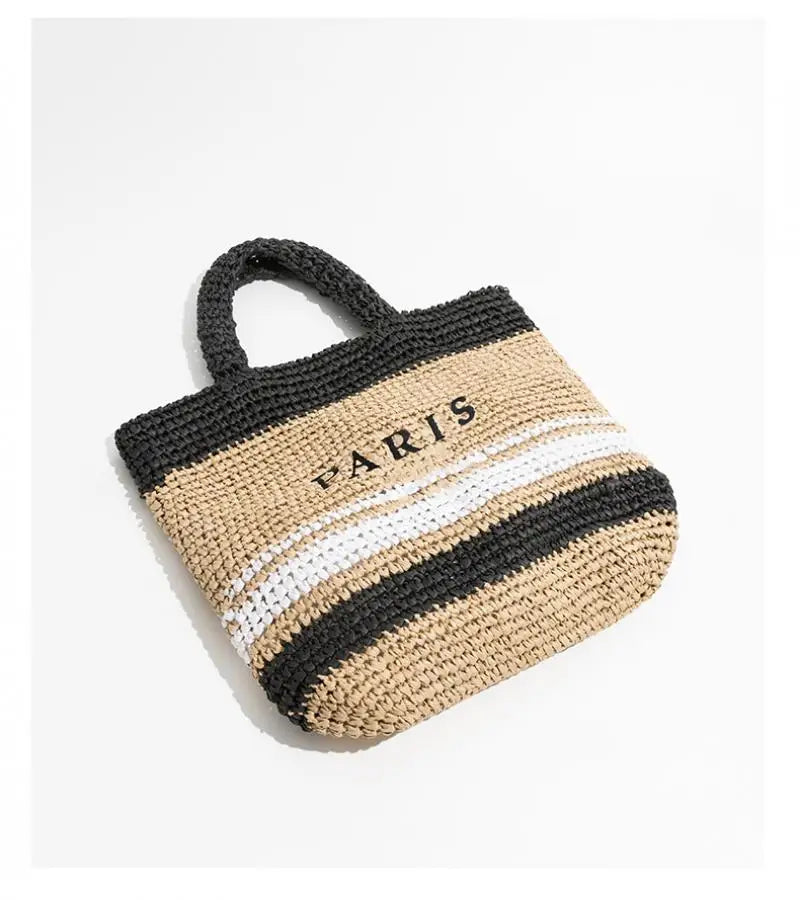 Fashion Large Capacity Straw Tote Bag Designer Letters Women Handbags Handamde Woven Summer Beach Bag Casual Bali Big Purse 2024