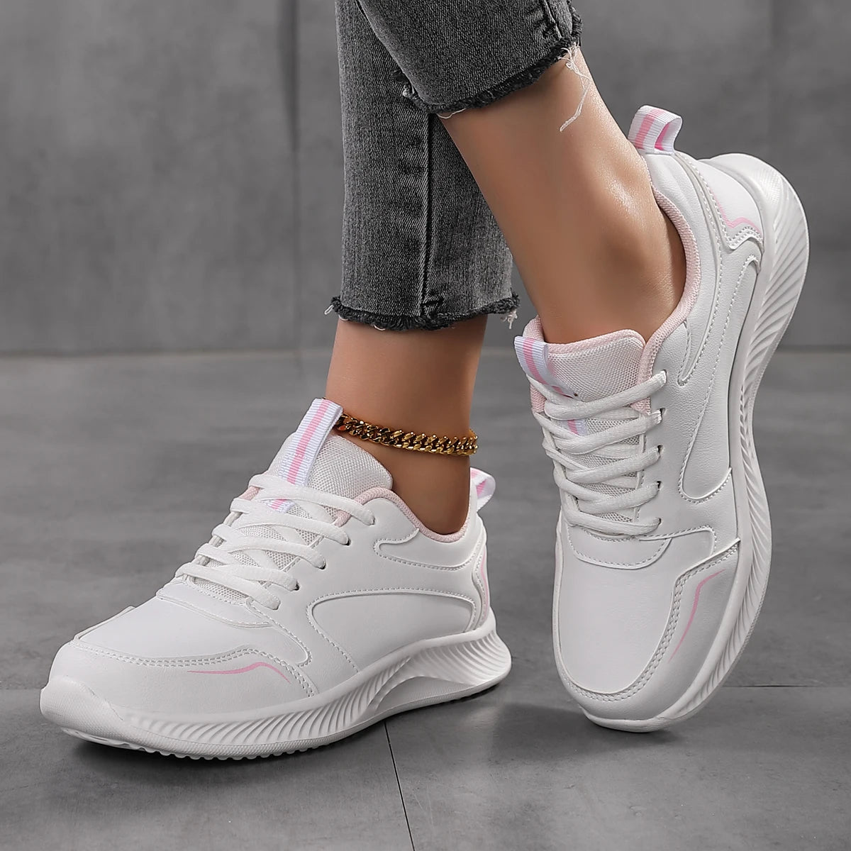 2024 Woman Tennis Sneakers Fashion New Comfort Sports Board Shoes Casual Shoes Female Spring Summer Ladies Female Women Shoe PU - reetell