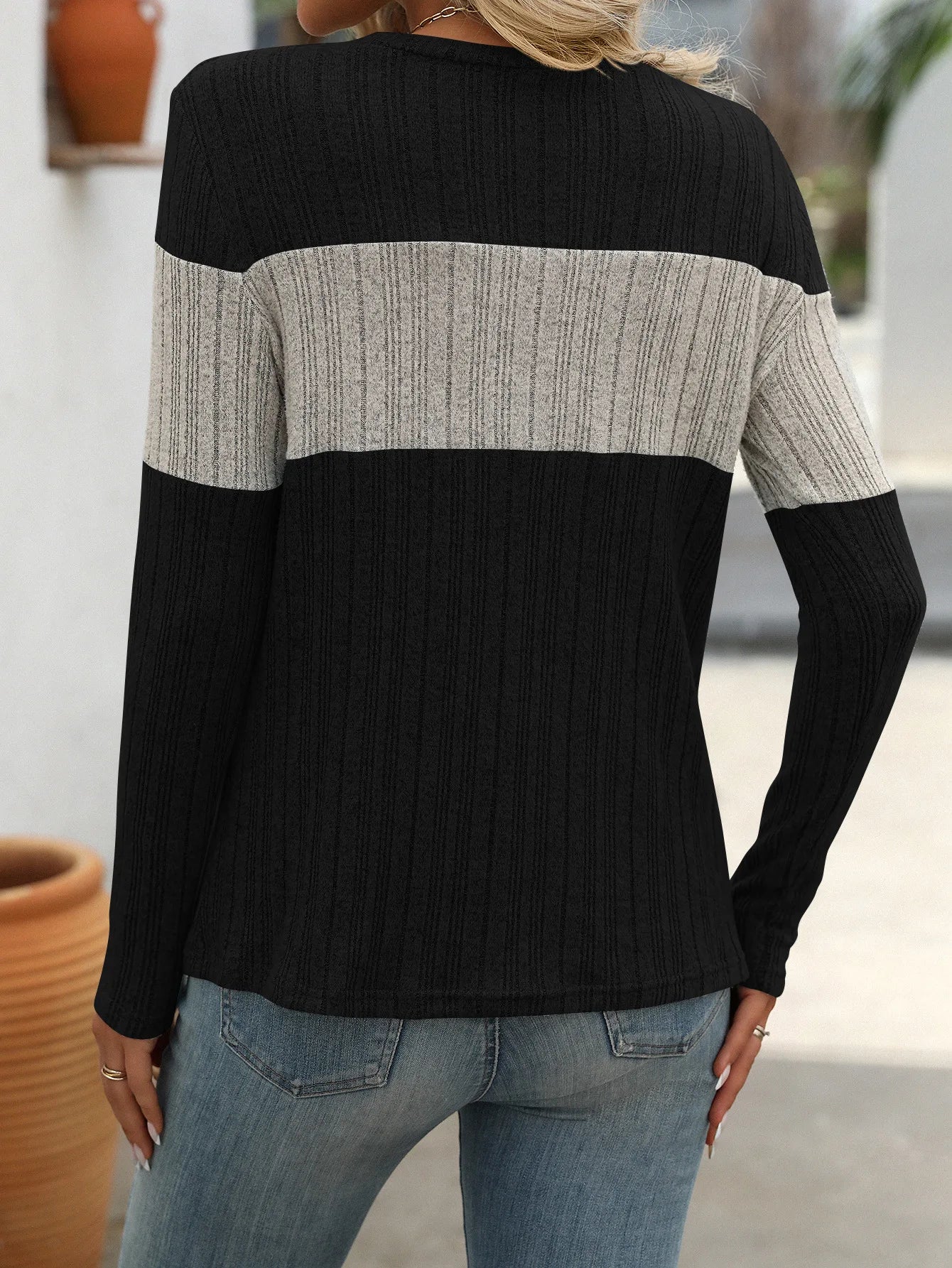 Autumn Casual Loose Striped Women's Oversize Sweater Pullovers Long Sleeve Knitwear Sweaters Woman 2024 Trend Fashion Female Top - reetell