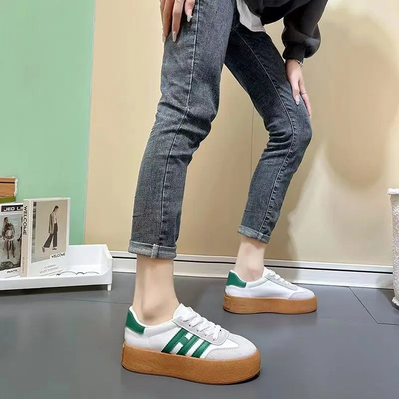 Women's Casual Shoes Luxury Artificial Leather Platform Sports Tennis Sneakers For Women Designer Brand Fashion Outdoor Shoes