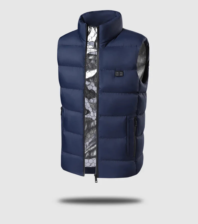 9 Areas Heated Vest Jacket USB Men Winter Electrically Heated Thermal Waistcoat for Hunting Hiking Warm Hunting Jacket - reetell