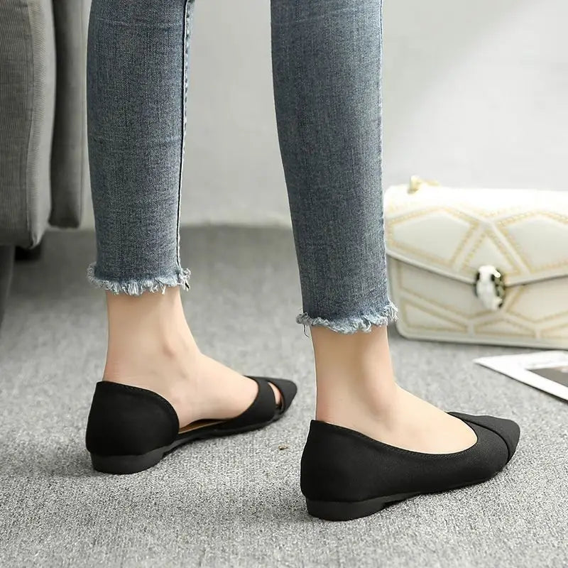 Shoes for Women Evening Woman Flats Pointed Toe Pink Slip-on Popular Elegant and Fashionable Summer 2024 High Quality Fashion 39 - reetell