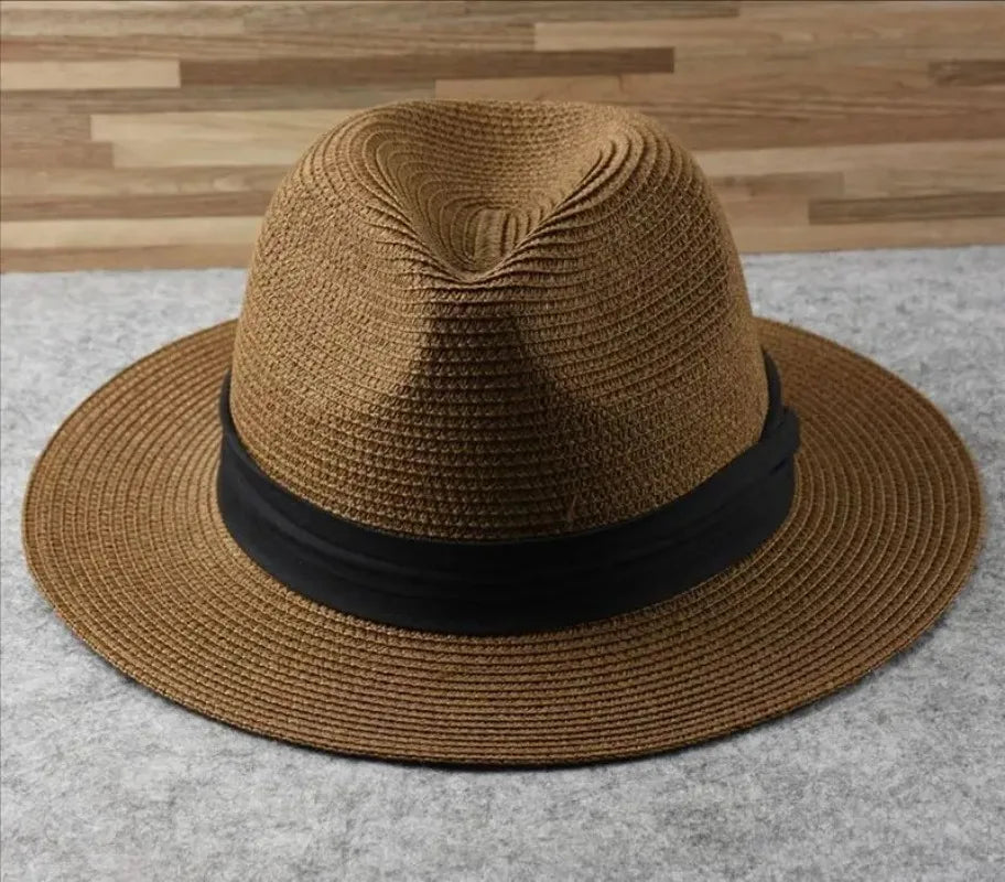 Large Size XL61-64cm Panama Hats Men Women Beach Wide Brim Straw Hat Lady Summer Sun Hats Plus Size Fedora Hat 55-57cm 58-60cm